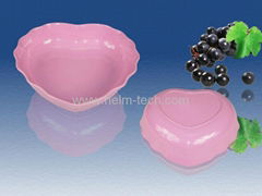 melamine heart shaped fruit salad bowl