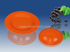 dinnerware-round orange red melamine