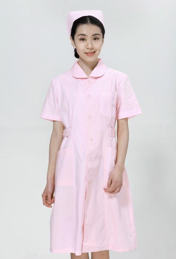 Free Shipping Hospital/Beauty salon nurse short-sleeve uniform coat 2