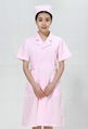 Free Shipping Hospital/Clinic nurses short-sleeve uniform coat White&Pink 2