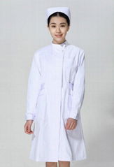 Free Shipping Hospital/Clinic nurse uniform workwear White&Pink&Blue 