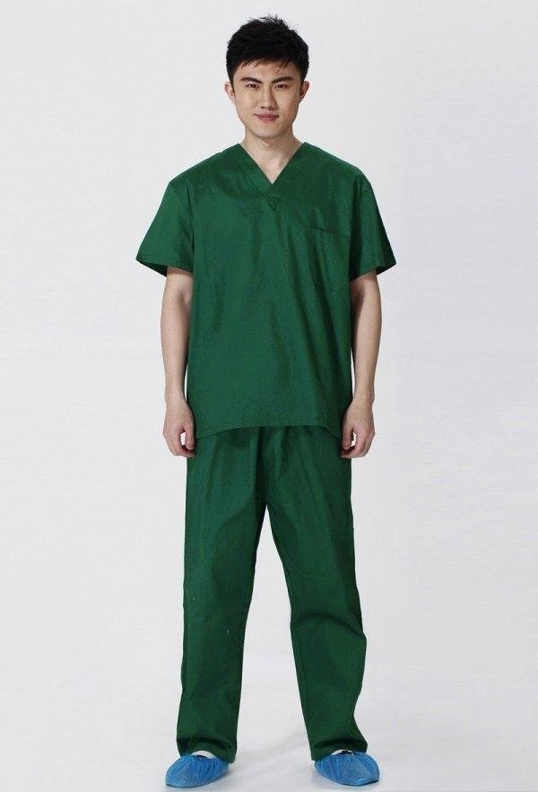 Free Shipping Hospital classic surgery short-sleeve scrub suit