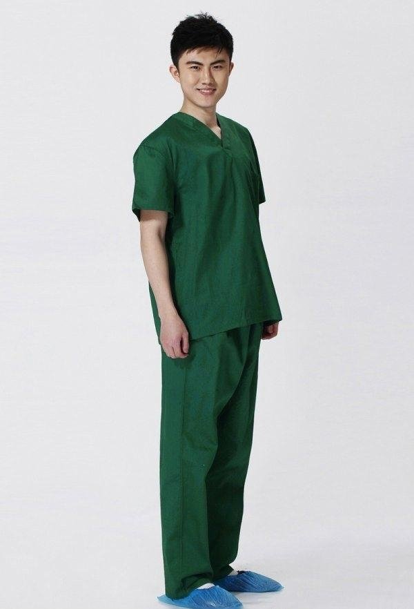 Free Shipping Hospital classic surgery short-sleeve scrub suit 2