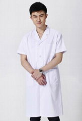 Free Shipping Hospital & Dental & Clinic doctor uniform white lab coat 