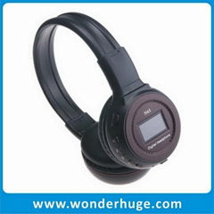 Sports wireless mp3 headphones with FM radio