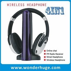 4 in 1 RF wirless headphones for TV