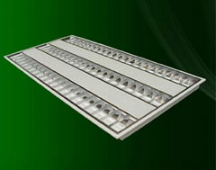 Recessed fluorescent grille lamp 