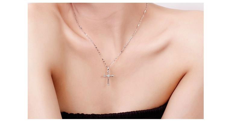 FY-D041 925 sterling silver necklace cross style  2