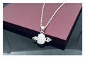 FY-D012 cat's eye angle egg 925 sterling silver necklace