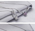 FY-D014 fly style 925 sterling silver necklace platinum plating 1