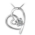 FY-D016 love style white copper plated with platinum necklace pendant