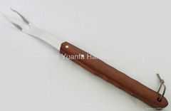 Wooden handle BBQ Fork 