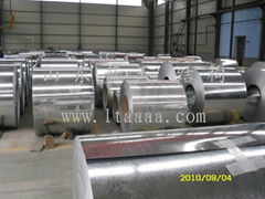 Galvanized flat steel sheet