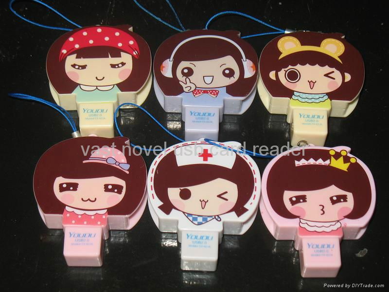 2012 Newest cartoon multi USB card reader