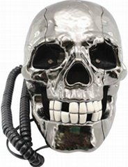Best Cool Skull Skeleton Shaped Telephone with Flashing Eyes