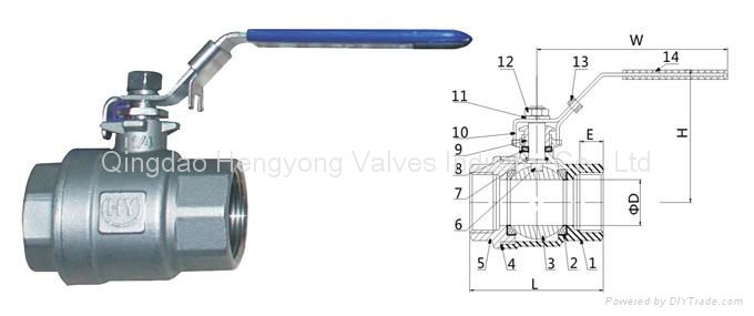 2PC ball valve