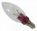 Low carbon 3w E27/E14 Aluminum led candle lamp   1