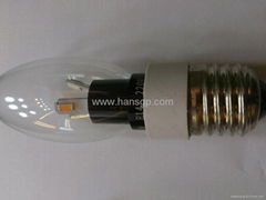 new model silvery led candle lamp 5w,e14,e27,e26 etc 