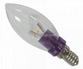 3W E14/E17/E27 CE ROHS approved LED candle lamp E17 