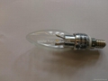 Transparent Glass-cover LED Candle lamp 3W E27/E14 5