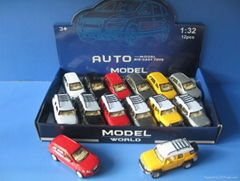 1:32pull back die car 2model assorted with music and light