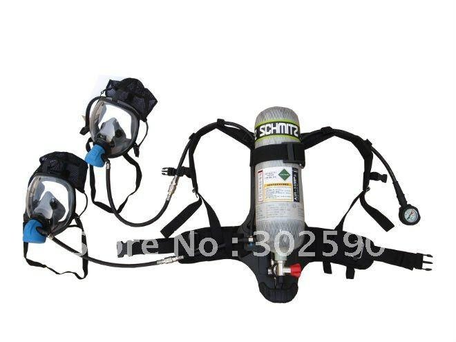 carbon fiber/steel portable breathing apparatus with two face mask