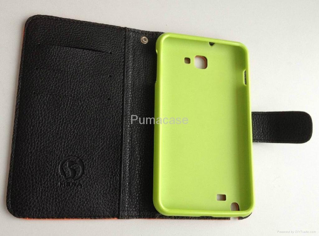 Sumsung i9220 leather protective case with pc case