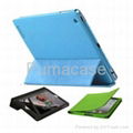 3 folding leather case for ipad 2/3