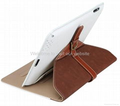 2012 New design leather case for ipad 2/3