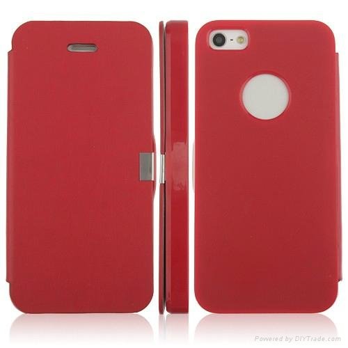 Flip Leather Case for iPhone 5 2
