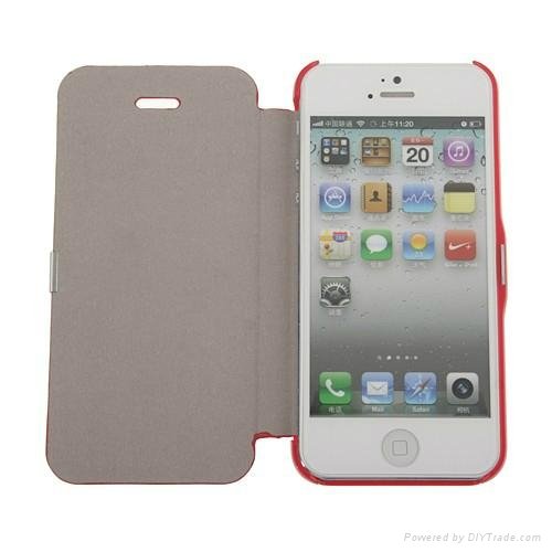 Flip Leather Case for iPhone 5 3