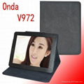 Portable Protective PU Leather Stand Case Cover for Onda V972 Tablet PC