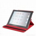 Fashion 360° Rotating Universal PU Leather Stander Case Cover for iPad 2/3 1