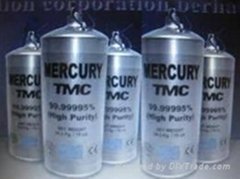 Silver liquid Mercury