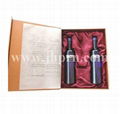 Black paper packaging boxes for  wine glasses and bottle 4