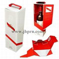 Easy taken cardboard foldable paper wine packaging box 2
