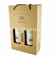 Handmade paper wine bag with handle 2