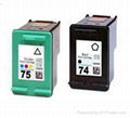 4 x INK CARTRIDGES HP74XL HP75XL for