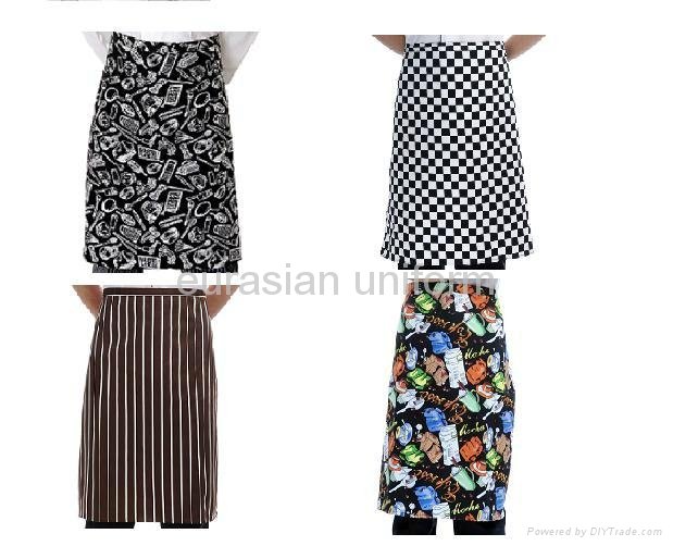 (Free shipping) Long sleeves cook uniform with free pant/shirt/apron/hat 3