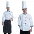 (Free shipping) Winter Long sleeves cook clothes with free pant/apron/shirt/hat