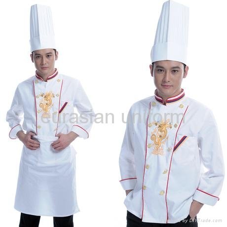 (Free shipping) Professional chef's uniform 1