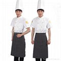 (Free shipping) Short sleeves cotton chef work wear  1