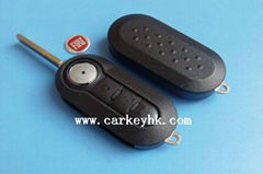 Fiat 3 buttons flip key cover with different colors