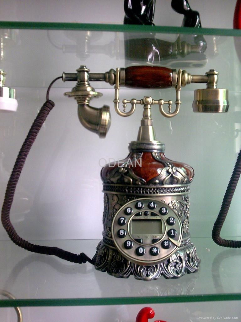 antique alloy telephone