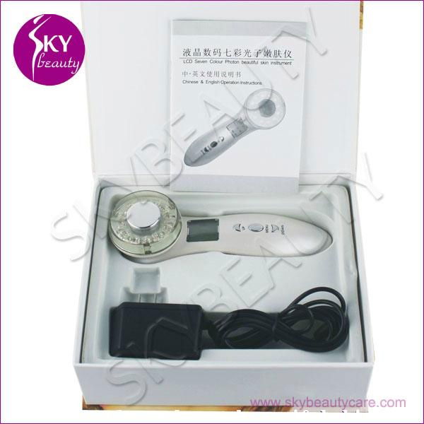 7color Photon Ultrasonic Beauty Facial Massager 3