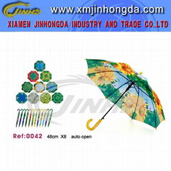 Sun Umbrella, Creative Heat Transfer Printing Straight Umbrellas（JHD402)