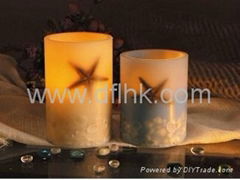 Flameless seastar wax candle