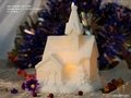 LED wax Christmas house candle