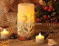 Seahorse decor/LED artic pillar candle
