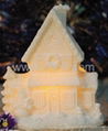 Wax snowhouse LED candle for Christmas